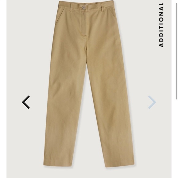 OAK + FORT Beige Straight-Leg Trousers - Picture 2 of 4